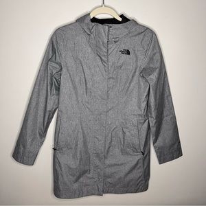 The North Face Heathered Gray Raincoat Rain Jacket